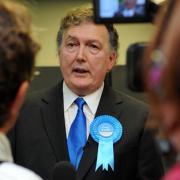 Greg Knight, the East Yorkshire Conservative candidate talks to the media after being re-elected. Picture: Simon Kench