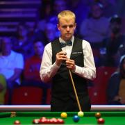 York snooker star Ashley Hugill lines up a shot. Picture: World Snooker Tour