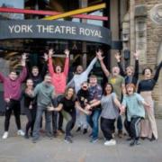 The cast of the Cinderella pantomime at York Theatre Royal returned to the stage today