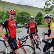 Maddie Alderson-Crombie, joined her two friends Mieszko Lichtarowicz and Lewis Johnson on the 200km cycle to raise money for Ukraine