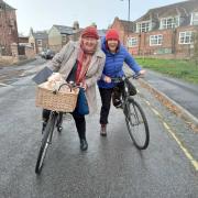 Jan Kingdom, left, with her Raleigh Caprice bike which was stolen from outside her home in York. Pictured here with friend Helen Martin
