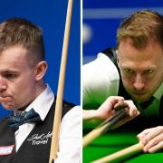 York snooker ace Ashley Hugill (left) and former world champion Judd Trump (right) could meet at next month's BetVictor Euroepan Masters. Pictures: Tim Goode and Zac Goodwin/PA Wire
