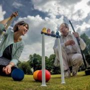 Maxine Gordon and John Harris at York Croquet Club which is due to host Home International game Picture: York Croquet Club