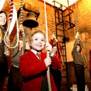 Young bell-ringers from St Lawrence’s Church