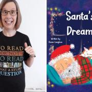 York author Karen Langtree with her children's book 'Santa's Dreams', illustrated by Holly Bushnell