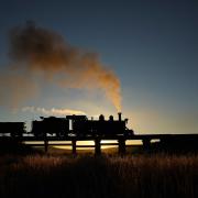 Great train photos by Dave Birtle of the North Yorkshire Moors Railway. Pictured: a steam locomotive on the Cumbres and Toltec Railroad silhouetted against the rising sun soon after departure from Antonito, Colorado