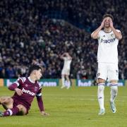 Leeds United striker Rodrigo rues a missed chance against West Ham United at Elland Road. Picture: Danny Lawson/PA Wire