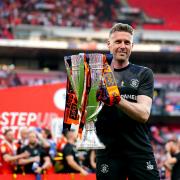 Luton Town manager Rob Edwards poses for a photo with the trophy after winning the Sky Bet Championship play-off final at Wembley. But could Luton’s success inspire their old rivals York City? Picture: Zac Goodwin/PA Wire