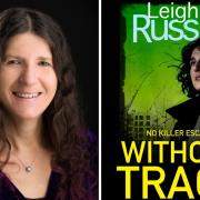 Author Leigh Russell, left, and the cover of her latest York-set crime thriller