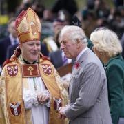 King Charles III and the Queen Consort were met by the Archbishop of York Stephen Cottrell (left) as they arrive at York Minster in November, 2022