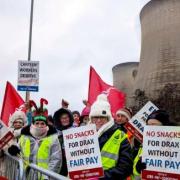 Canteen workers at Drax will go on strike outside the power station's London AGM