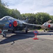 The three Blackburn Buccaneers jets that will be displayed at the Yorkshire Air Museum in Elvington