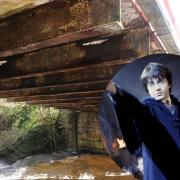Bridge 27A at Goathland station (Image: Mike Braham). Inset, Daniel Radcliffe as Harry Potter