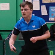 James Atkins won his three singles matches for Topspin A against Wigginton A.