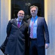 Jonathan Green, left, with York Outer MP Julian Sturdy at No 10 (Image: Supplied)