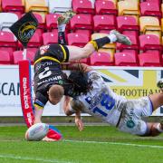 York Knights' winger Joe Brown's acrobatic finish against Toulouse has been nominated for the Try of the Week.