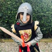 St Paul's CE School pupil Ralph had his wish granted to dress as a knight as part of their 150th birth celebrations