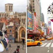 Old York meets New York as a high-level delegation from York visits the Big Apple. Among those taking part in the visit are Lord Mayor Chris Cullwick and Archbishop of York Stephen Cottrell , as well as senior business leaders
