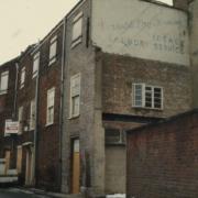 Ideal Laundry building in Trinity Lane around 1995. Photo from York Archaeology Online Collections