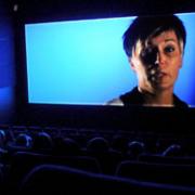 During the premiere of Think, Don't Swim campaign at City Screen, York, Vicki Horrocks talks on screen