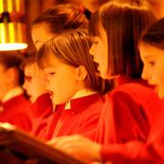 Young members of the York Minster Choir rehearse for the Queen's visit