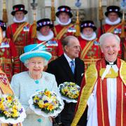 The Queen and The Duke of Edinburgh with the Archbishop and Dean of York.
