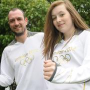 Richard Mann and Jess Hoggarth-Hall who are to carry the Olympic torch in our region