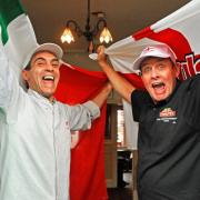 Steve Robinson, landlord of the Lighthorseman in Fishergate, with his head chef Salvatore Marci, prepare to support their rival teams tomorrow