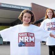 Youngsters show their support for our Save The NRM campaign after their visit to the museum