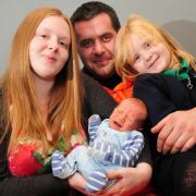 Binman Chris Harmer helped to deliver his son Joshua when his partner Michelle went into labour