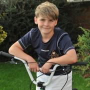 Jak Church, of Acomb, who escaped from a burning boat on the River Ouse with his father