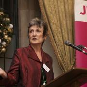 Julia Unwin, chief  executive of the Joseph Rowntree Foundation, speaking at the anti-poverty event at the House of Commons
