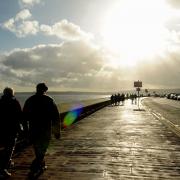 The Marine Drive walk in a chilly breeze and low winter sun