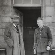 James Mitchell pictured in uniform at Castle Howard with the estate's agent Charles Luckhurst.