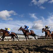 Robin Hoods Bay (left) ridden by Luke Morris beats Windhoek (blue colours) ridden by Silvestre De Sousa to win the coral.co.uk Winter Derby during Winter Derby day at Lingfield Park Racecourse