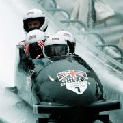 A Great Britain bobsleigh team from the past