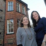 Nicky Gladstone, left, of Carecent and Steph Brodie, of Never Give Up, outside Carecent in St Saviourgate, York