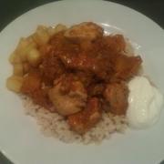 Chicken and butternut squash curry