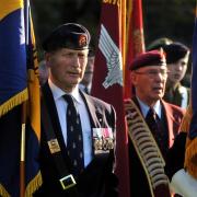 Standard bearers at York War Memorial. Picture:Nigel Holland