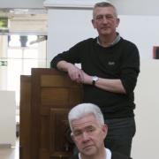 Poet Ian McMillan, front, and Ian Beesley. Picture: Sean Baggeley