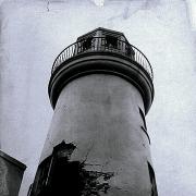 The lighthouse in Scarborough after the raid