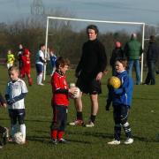 Former York City midfielder Christian Fox, pictured coaching youngsters at Poppleton United
