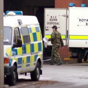 Bomb disposal experts pictured during a previous visit to York