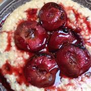 Ginger and orange roasted plums
