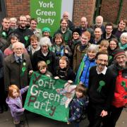 Members of the Green Party in Castlegate, York