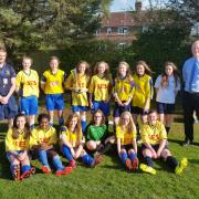 All Saints School Under-16s girls are pictured following their County Cup triumph