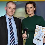 FLASHBACK: Last year's York Community Pride Awards. Hannah Thorpe receives the Health Service Award from Colin Murphy from the Hungate Group. Picture: David Harrison