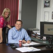 TWO AT THE TOP: Upton Group managing director, Ross Macdonald and his wife Tracy, who is finance director and daughter of the company’s founder, Alec Upton.