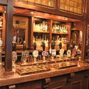 The bar at Ye Olde Starre Inne
