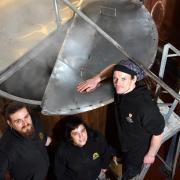 Raul Martin and Arantxa Nuin from microbrewery Cerveza Bizarra visit York Brewery with Seb Robbins at York Brewery. Picture: Frank Dwyer